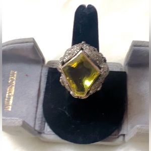 Art Deco tourmaline quartz ring 💚